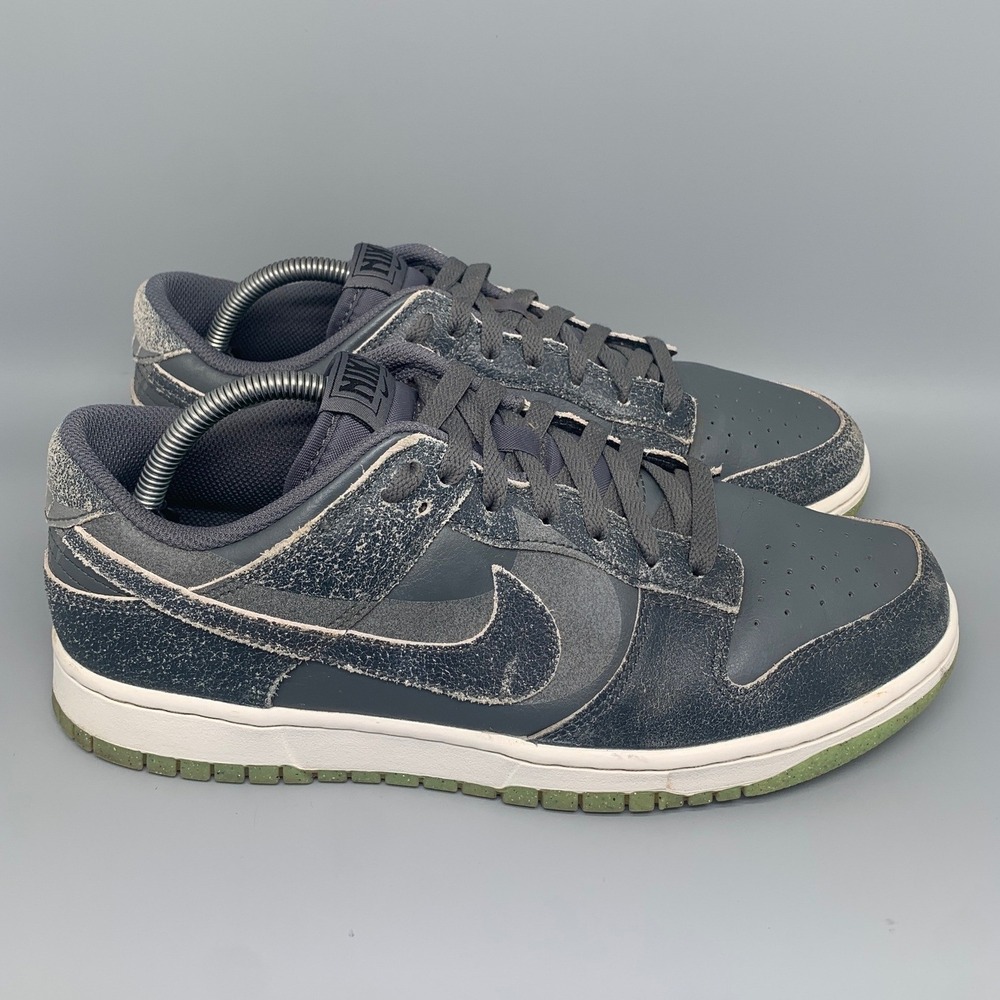 Nike Dunk Low Retro PRM Gray Halloween Skate Shoes DQ7681‑001 Men's Sz 10‎